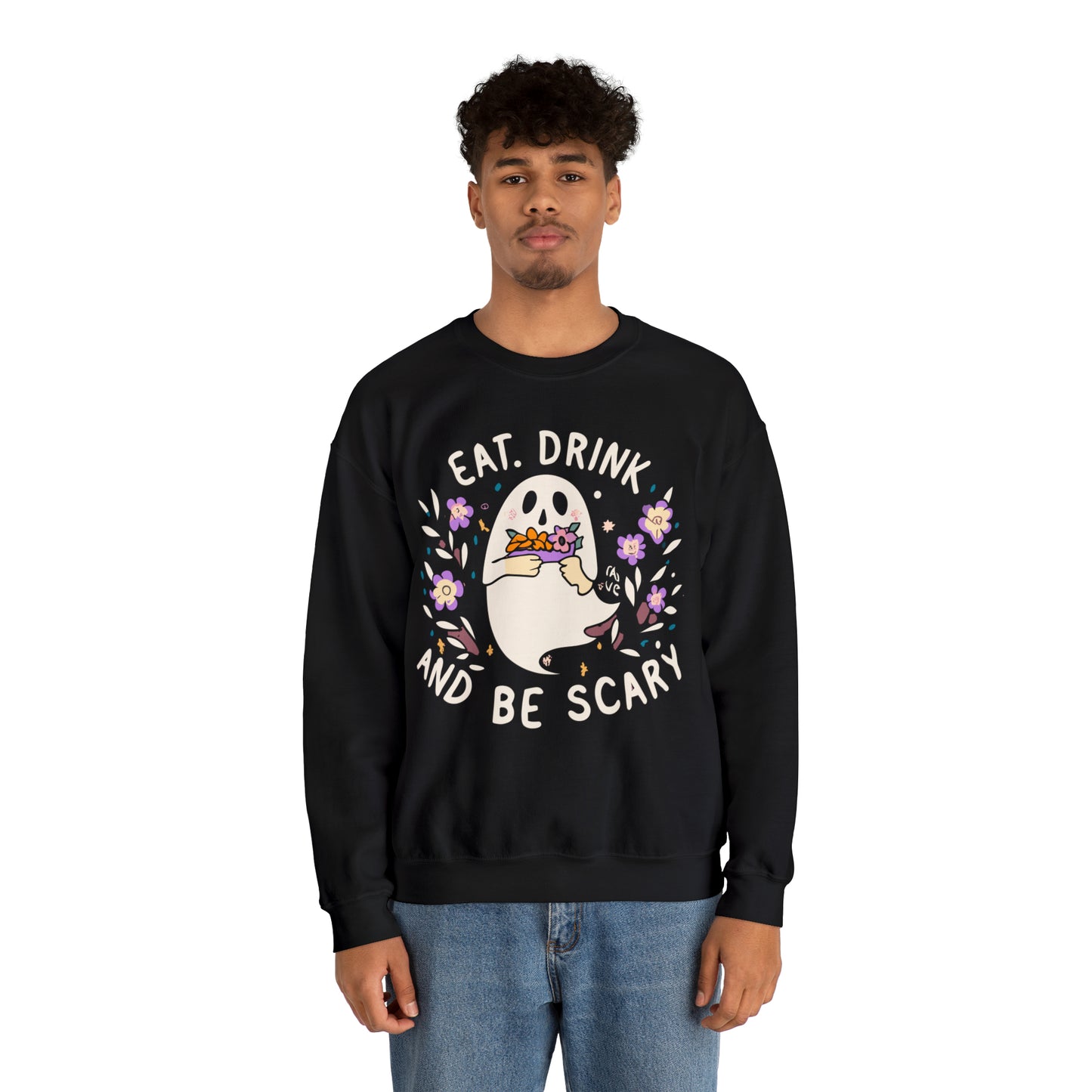 Halloween Eat, Drink and Be Scary Spooky Sweatshirt, Spooky Season Halloween Sweatshirt, Winter Sweatshirt, Spooky Sweatshirt, Halloween Gifts