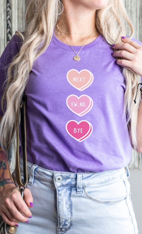 Next Ew No Bye Candy Heart Graphic Tee