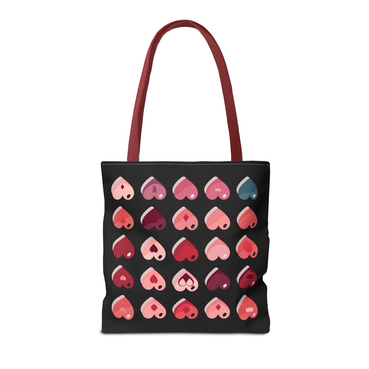 Valentine's black Tote Bag (AOP)