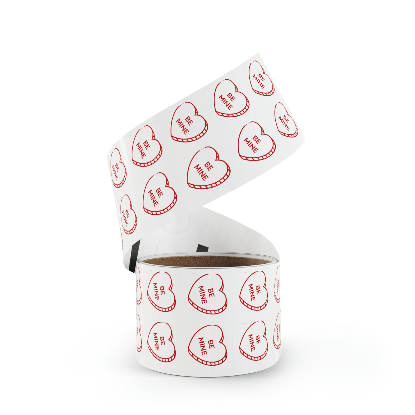 Valentine's day Be mine heart Square Sticker Label Roll