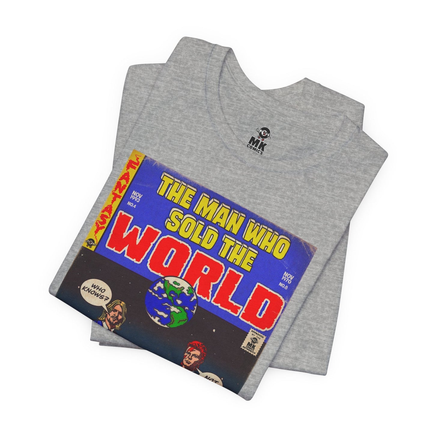 Bowie & Cobain The Man Who Sold the World Jersey Short Sleeve Tee Unisex