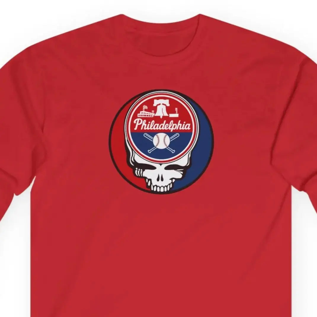 Philadelphia Baseball Edition Stealie Long Sleeve Tee Ultra-Cotton Grateful Dead