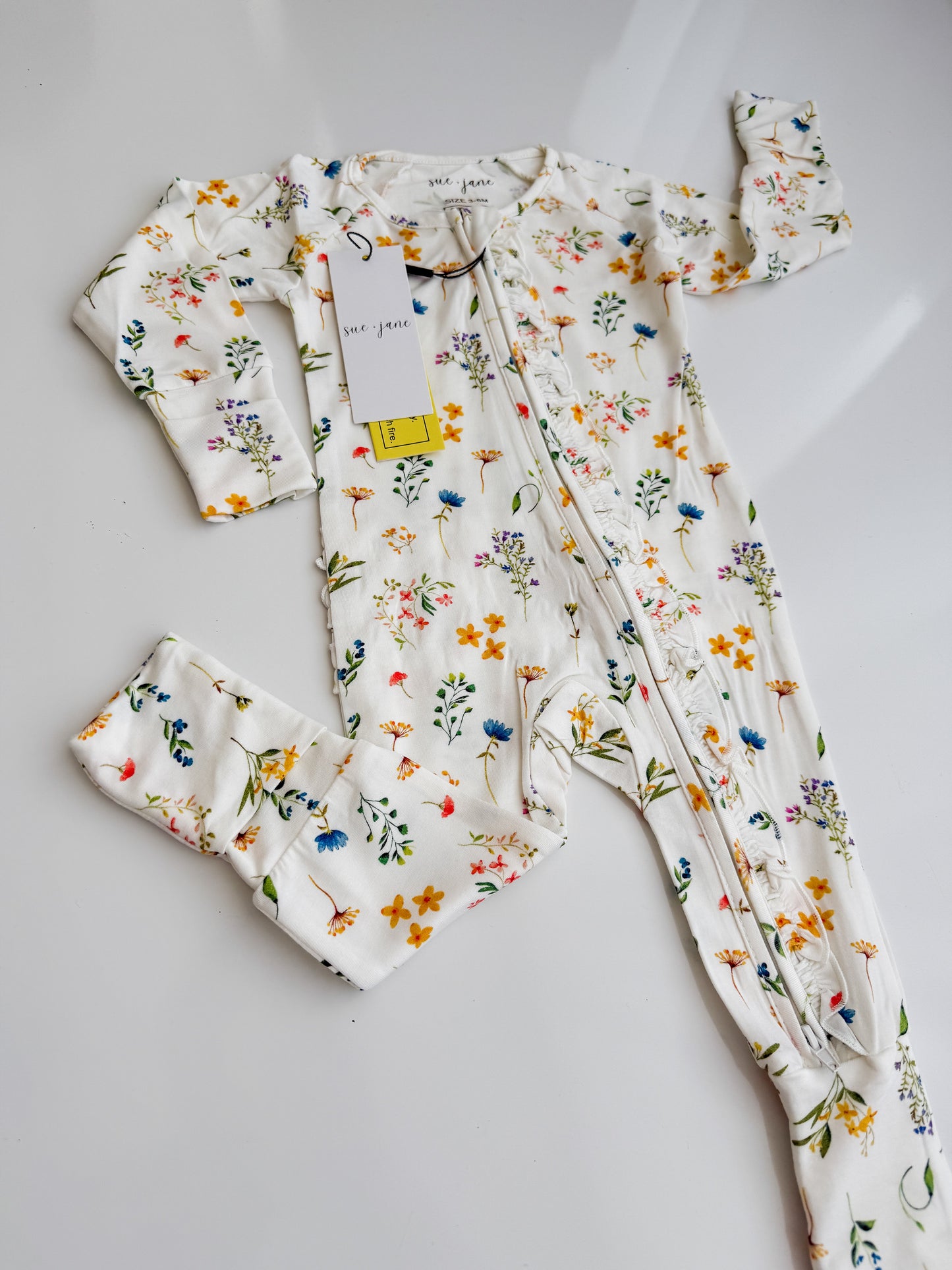 You Grow Girl Ruffle Bamboo Zippy