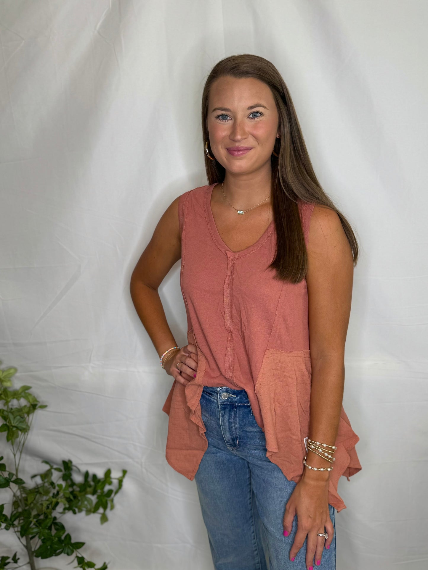 Asymmetrical Mauve Sleeveless Tank The Asymmetrical Tank