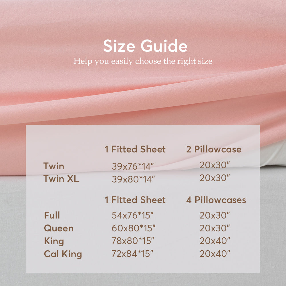 All Season Deep Pocket Fitted Sheet Set with Pillowcases Kasentex