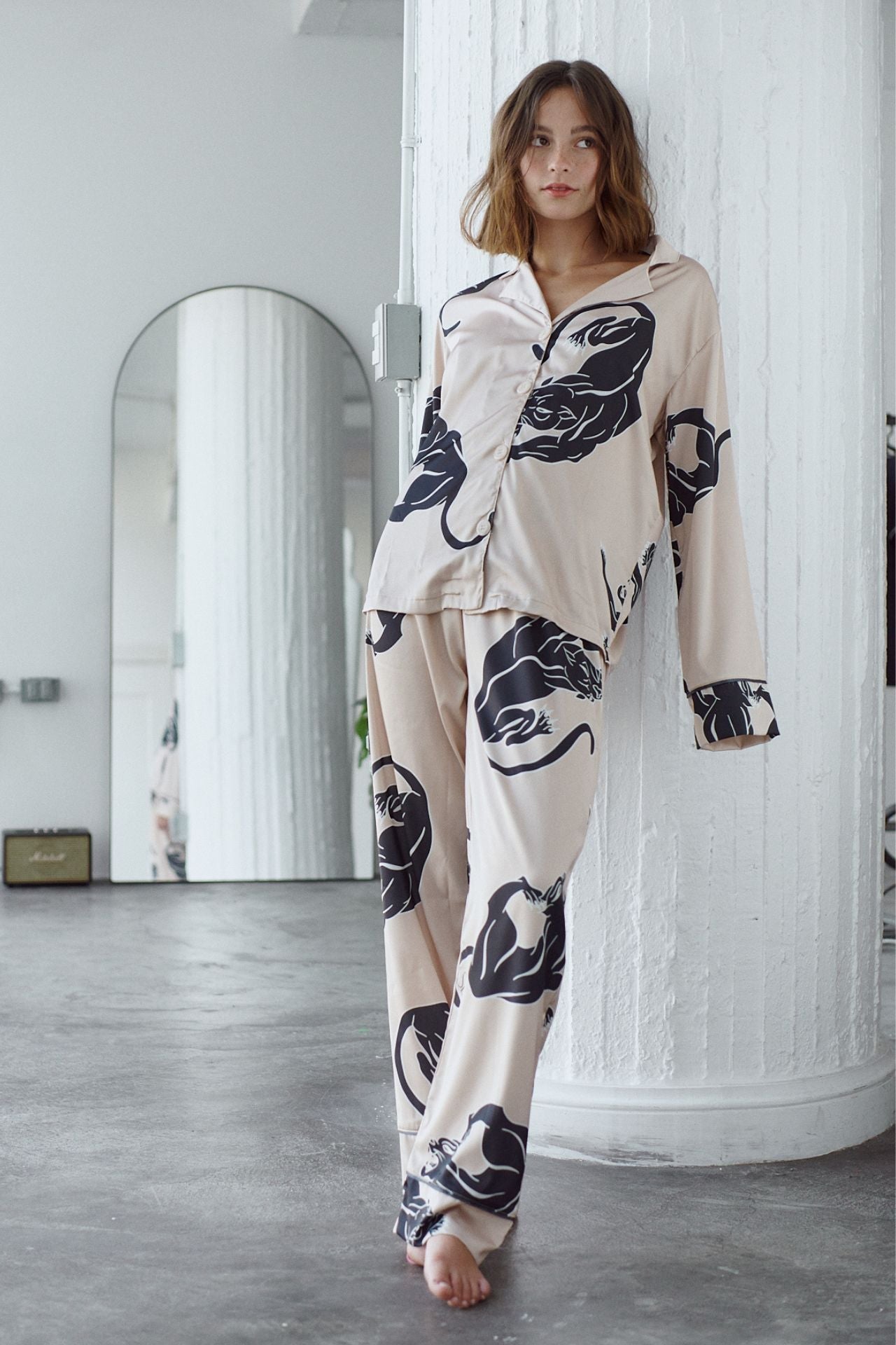 Washable Silk Thermoregulatory Pajama Set Thera