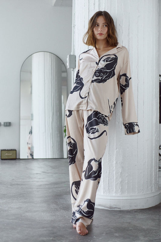 Washable Silk Thermoregulatory Pajama Set Thera