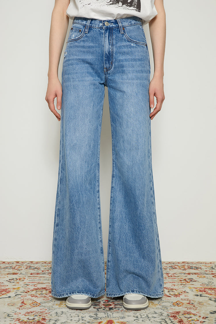 Melissa Slouch Boot High-Rise Wide-Leg Denim Jeans