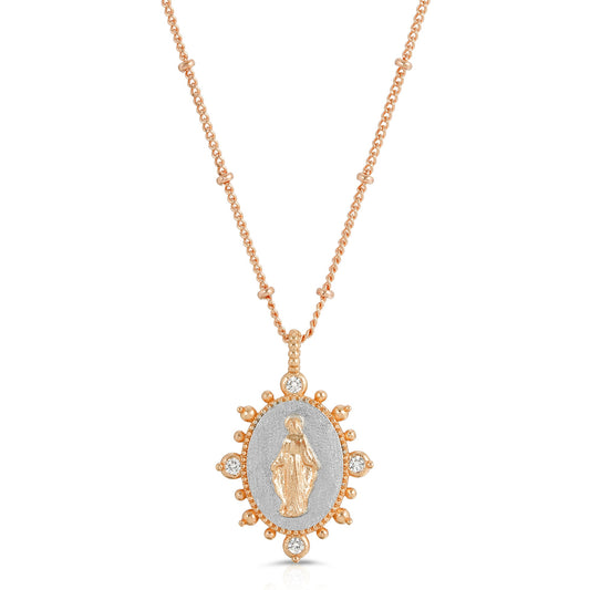 Lady Lourdes Pendant in Silver/Gold