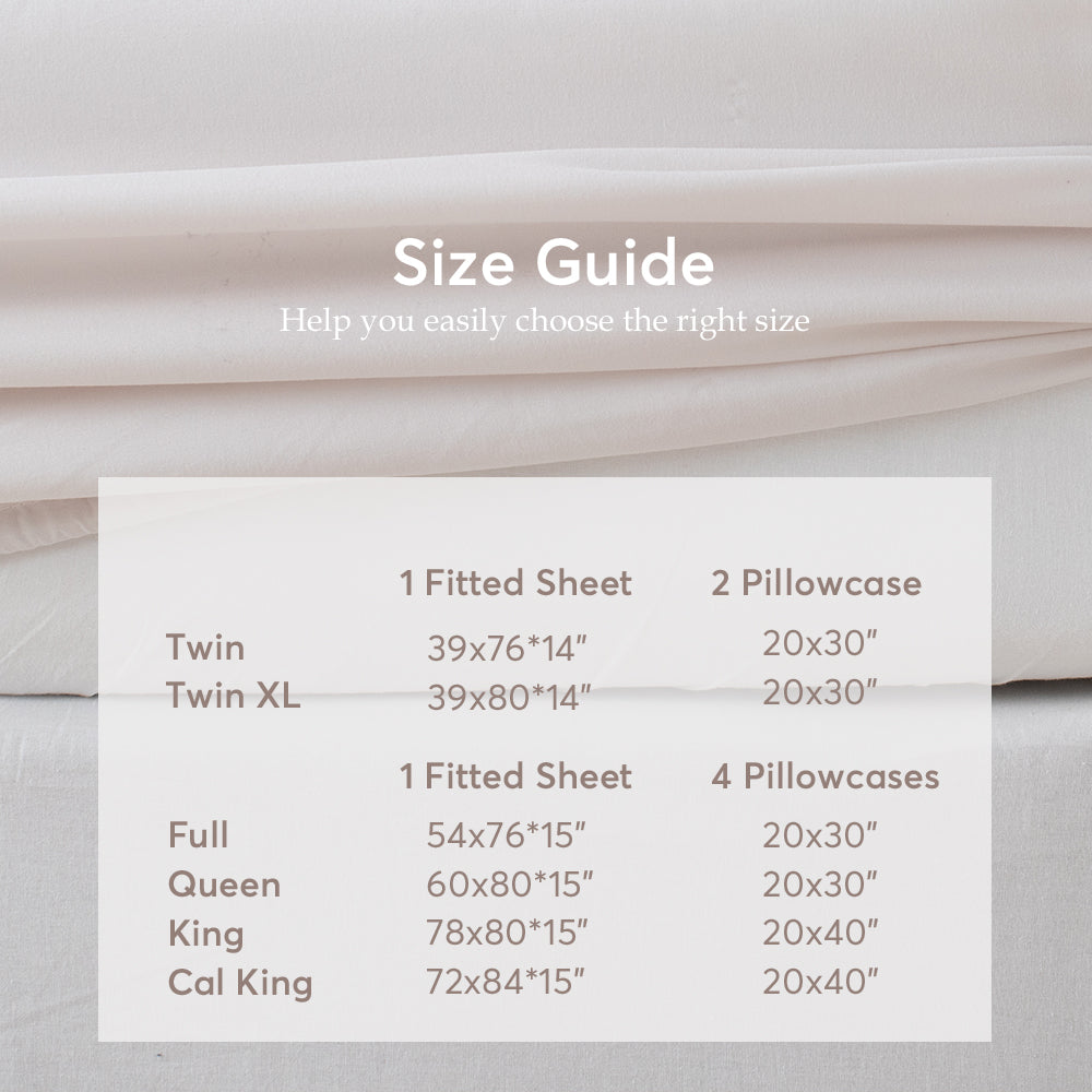 All Season Deep Pocket Fitted Sheet Set with Pillowcases Kasentex