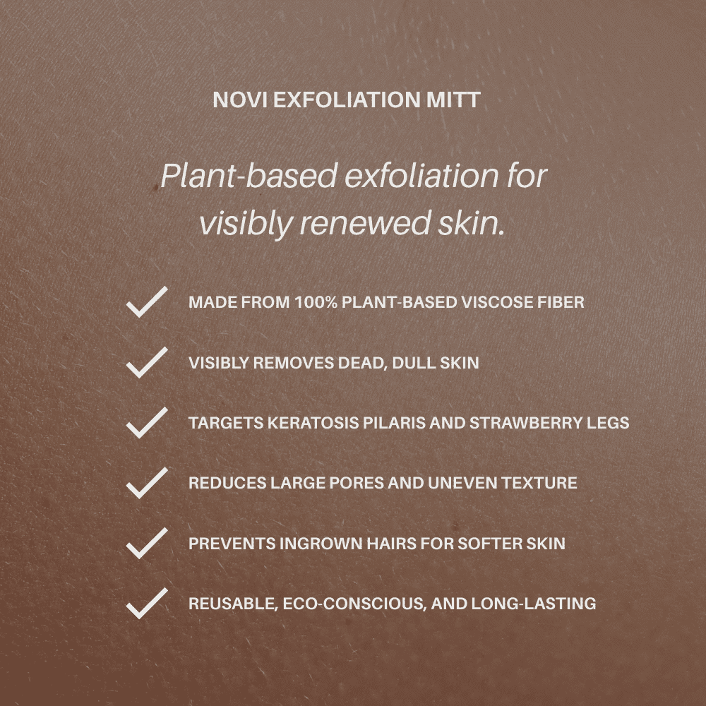 Plant-Based Exfoliation Mitt Double-Sided Exfoliating Mitt Novi