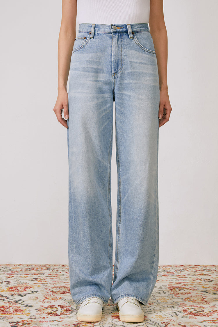 Whitefish High Rise Wide Jeans Mid-weight Denim HJ007 Coney Island