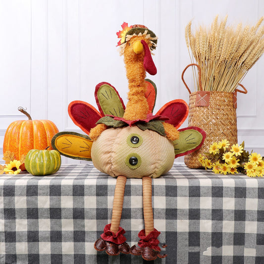 Thanksgiving Turkey Retractable Ornament Decoration Doll