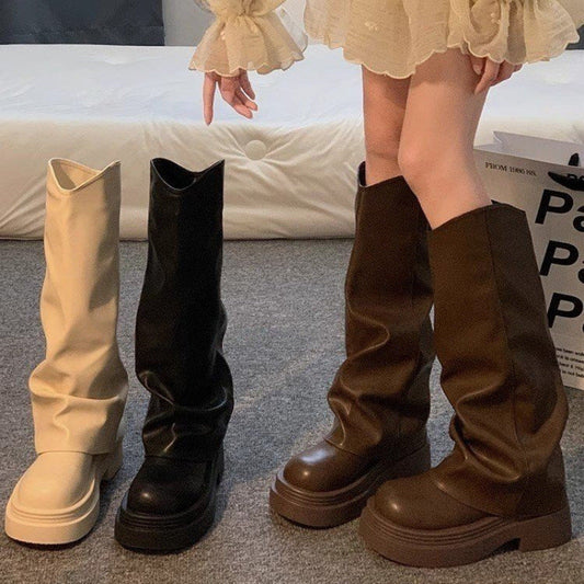 Women’s Platform Autumn/Winter Dress Boots British Style