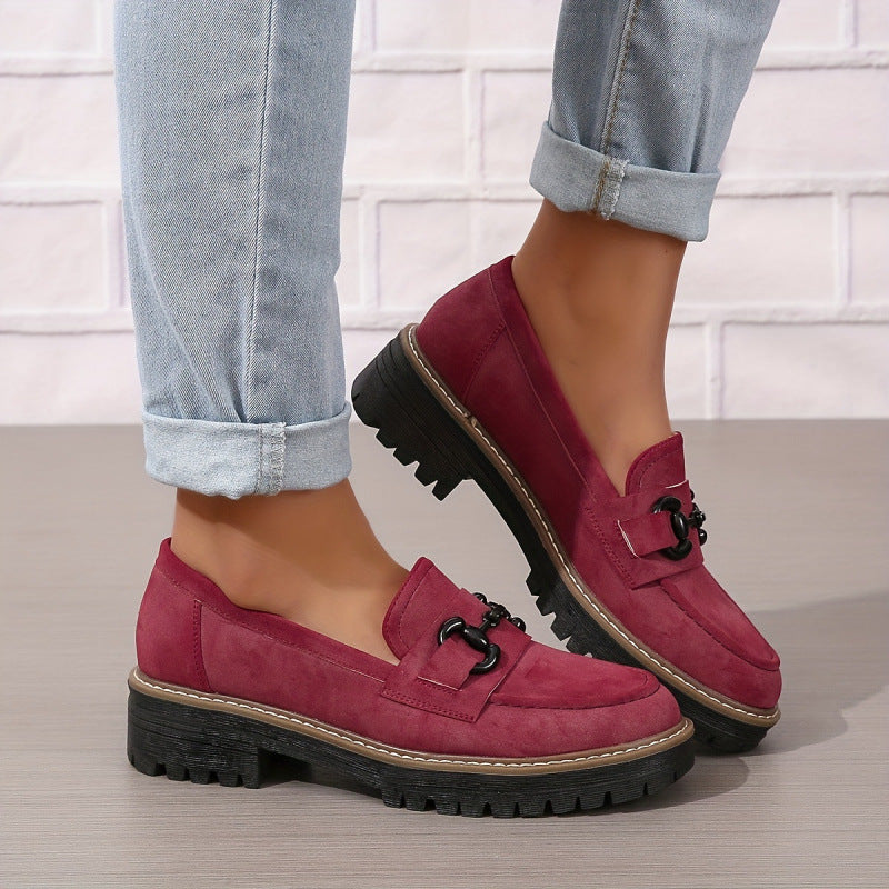 Horsebit Metal Elegant Flat Loafers Women’s Horsebit Loafers
