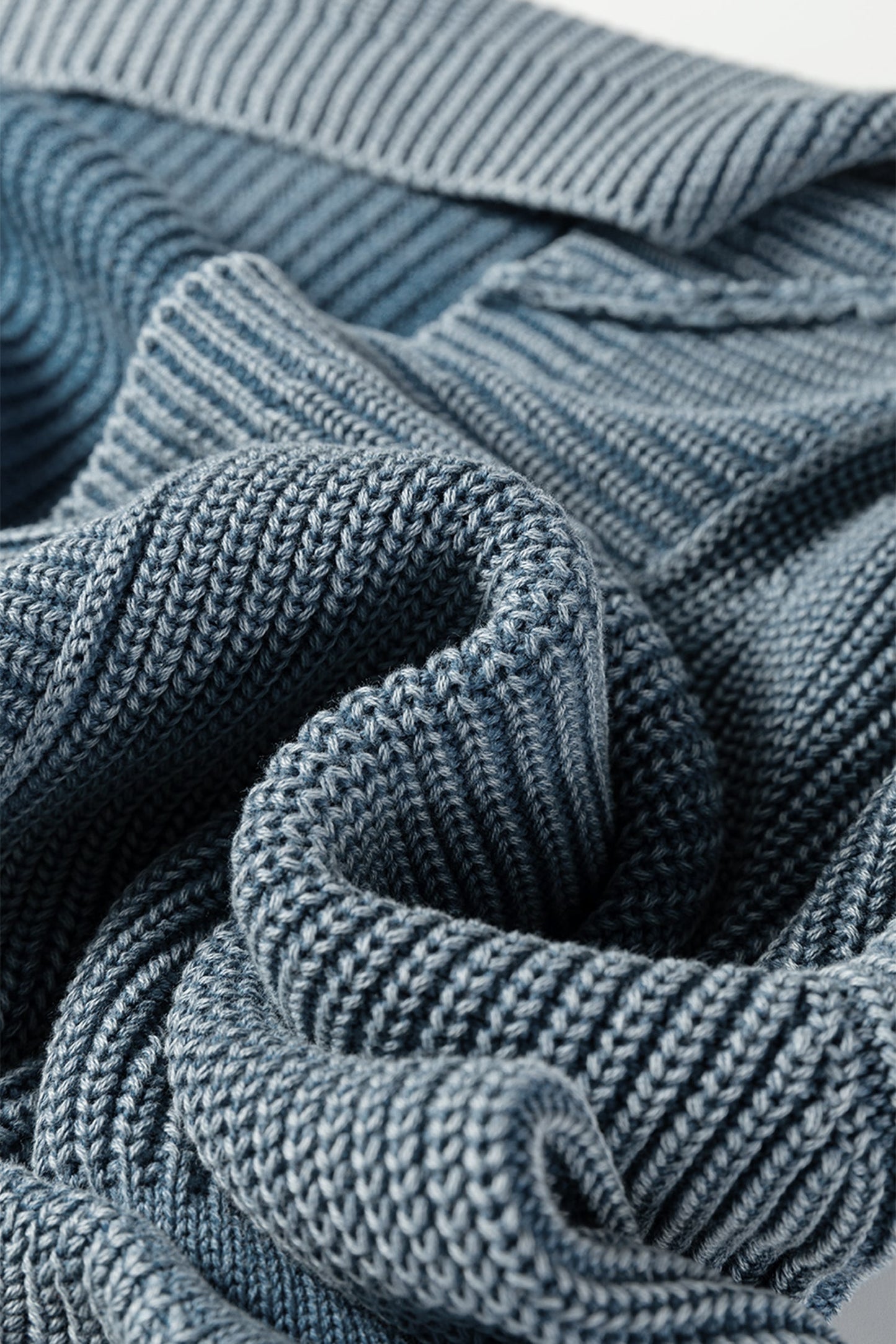 Chestnut Mineral Wash Knit Open Sweater Cardigan