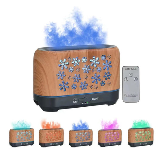 Christmas Snowflake Pattern Colorful Aromatherapy Humidifier Household