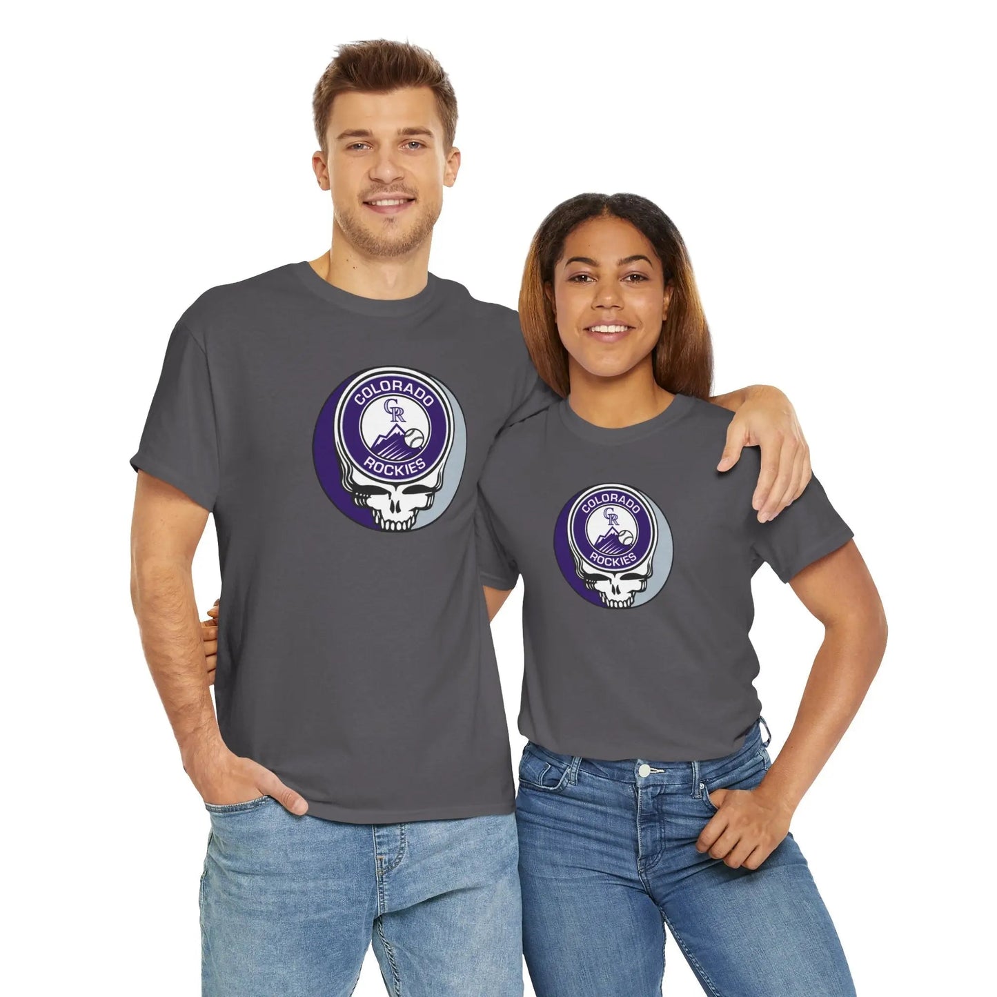 Colorado Rockies Grateful Dead Steal Your Face Baseball Tee