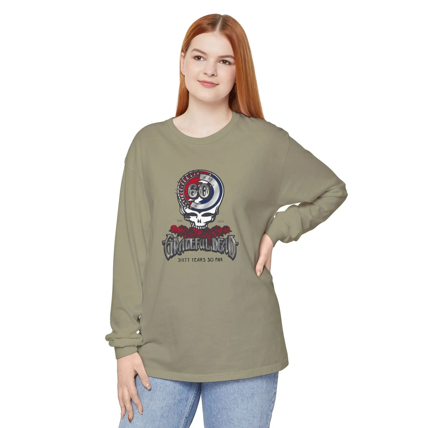 Grateful Dead 60th Anniversary Garment-dyed Long Sleeve T-Shirt Vineyard Collection
