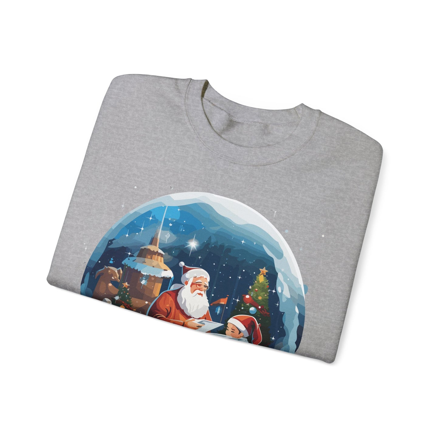 Santa reading book with people in space - Christmas Shirt, Holiday Xmas Shirt, Merry Christmas, Holiday Xmas, Unisex Xmas Shirt, Christmas Sweatshirt, Christmas Apparel, Xmas Celebration Shirt, Matching Family Outfits, Christmas Gifts
