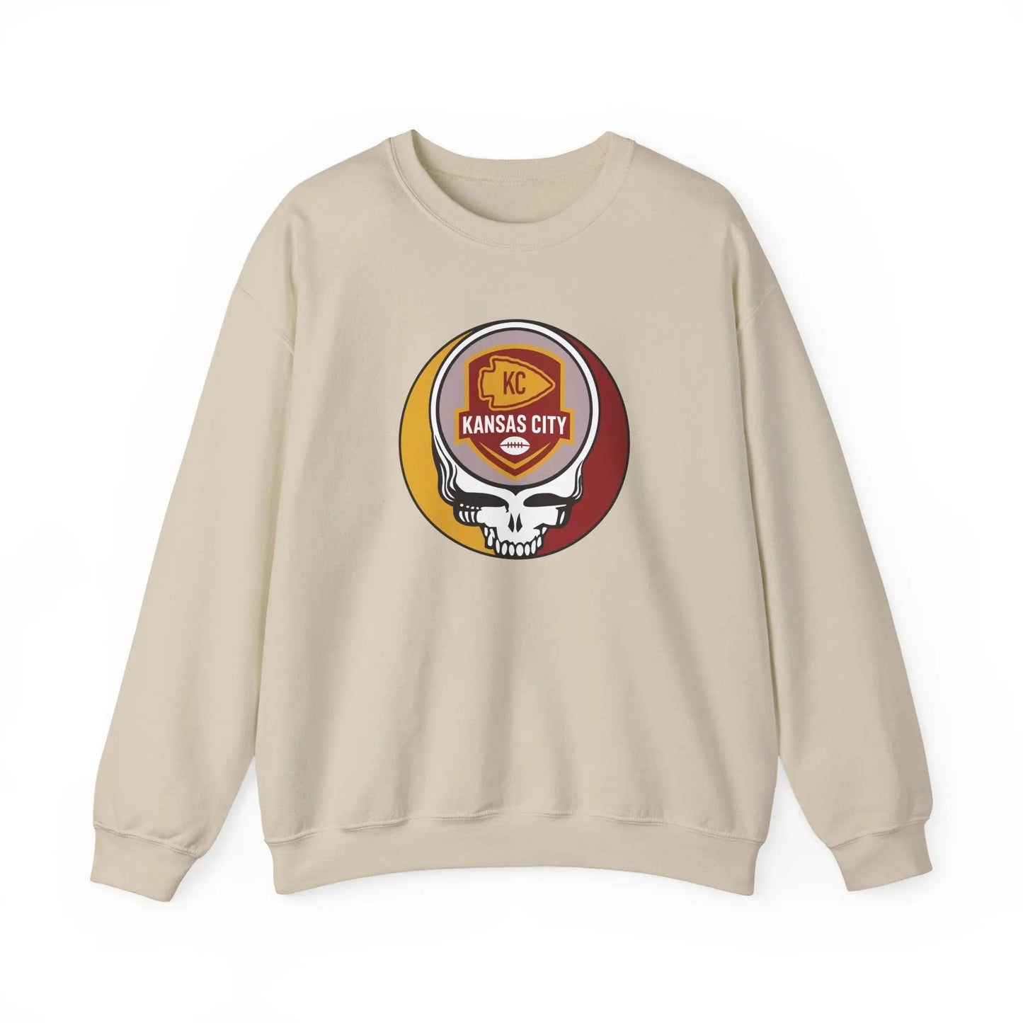 Kansas City Chiefs Grateful Dead Stealie Crewneck Sweatshirt Unisex NFL