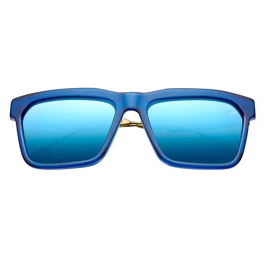 Matte Midway Blue Pacific Blue Flash Lens Sunglasses Deano IVI Vision