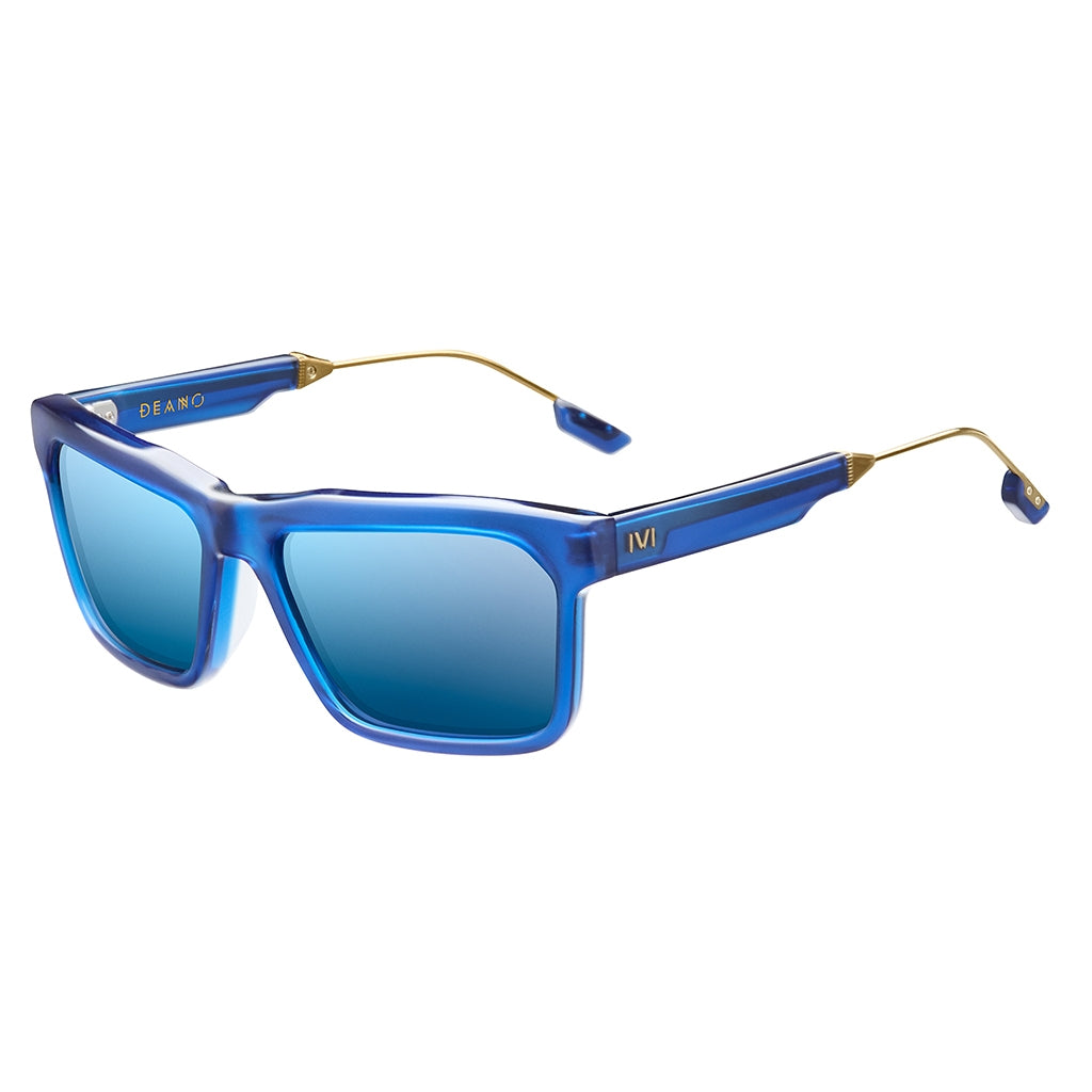 Matte Midway Blue Pacific Blue Flash Lens Sunglasses Deano IVI Vision
