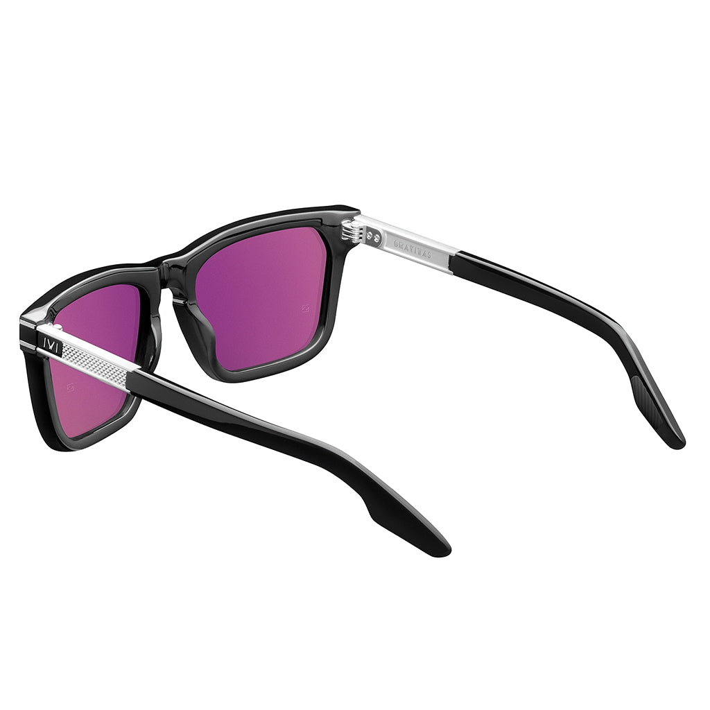 Polished Black Brushed Aluminum Grey AR Lens Sunglasses Gravitas