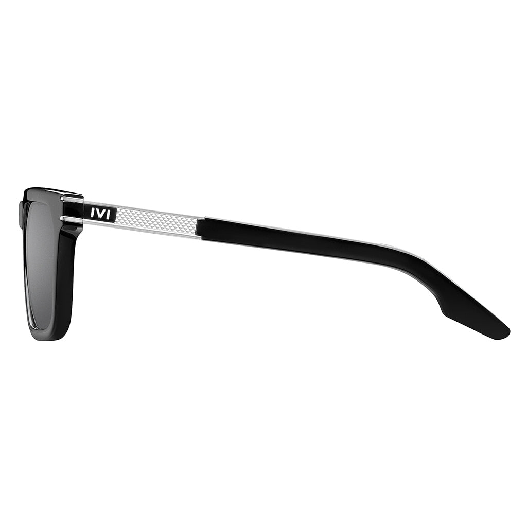 Polished Black Brushed Aluminum Grey AR Lens Sunglasses Gravitas