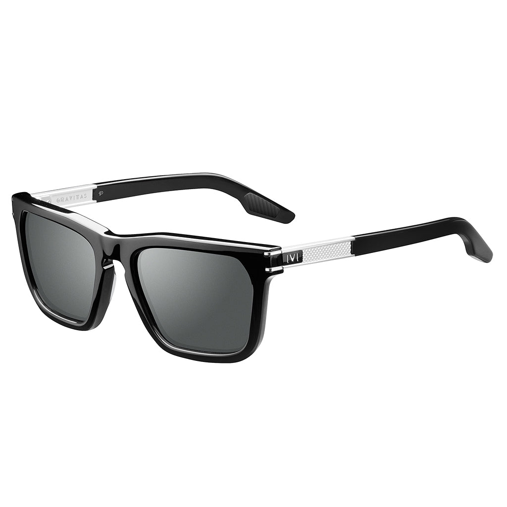 Polarized Grey AR Lens Brushed Aluminum Sunglasses Gravitas