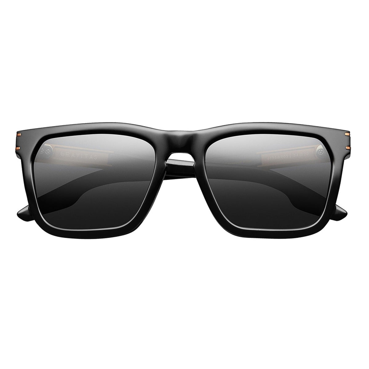 Polished Black Brushed Aluminum Grey AR Lens Sunglasses Gravitas
