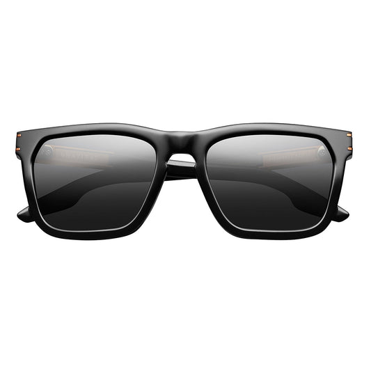 Polished Black & Copper Grey AR Lens Sunglasses Gravitas