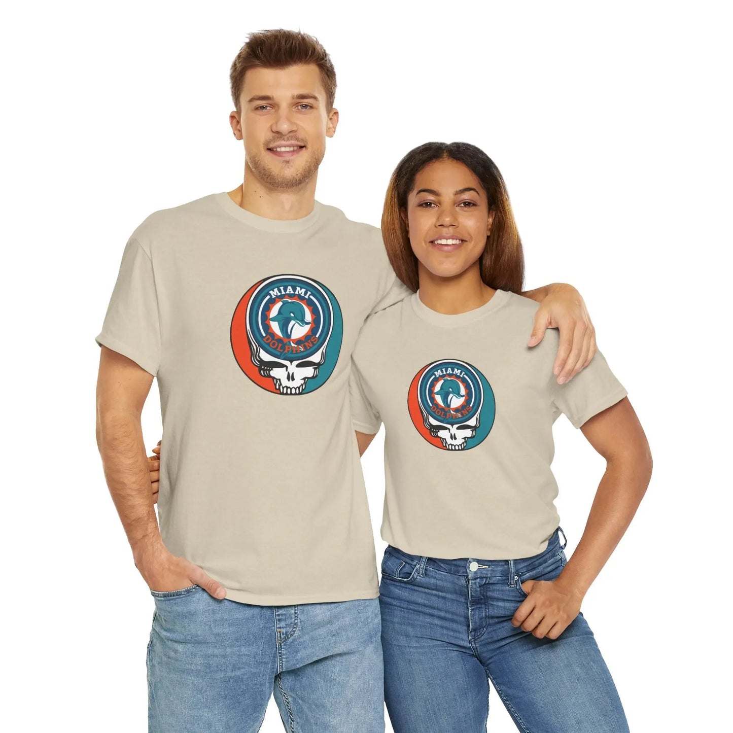 Miami Dolphins Steal Your Face T-Shirt Grateful Dead The Gridiron Collection