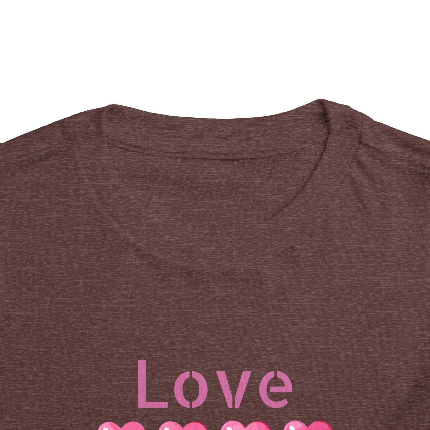 Valentine's pink color hearts shape design Toddler Short Sleeve Tee
