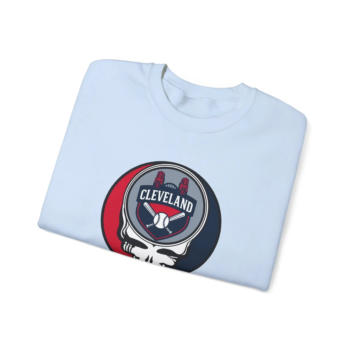 Cleveland Guardians Grateful Dead Stealie Crewneck Sweatshirt MLB The Ballpark Collection