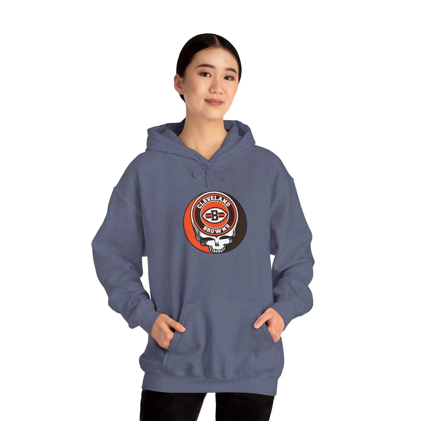 Cleveland Browns Grateful Dead Hooded Sweatshirt Medium-Heavy Fabric The Gridiron Collection