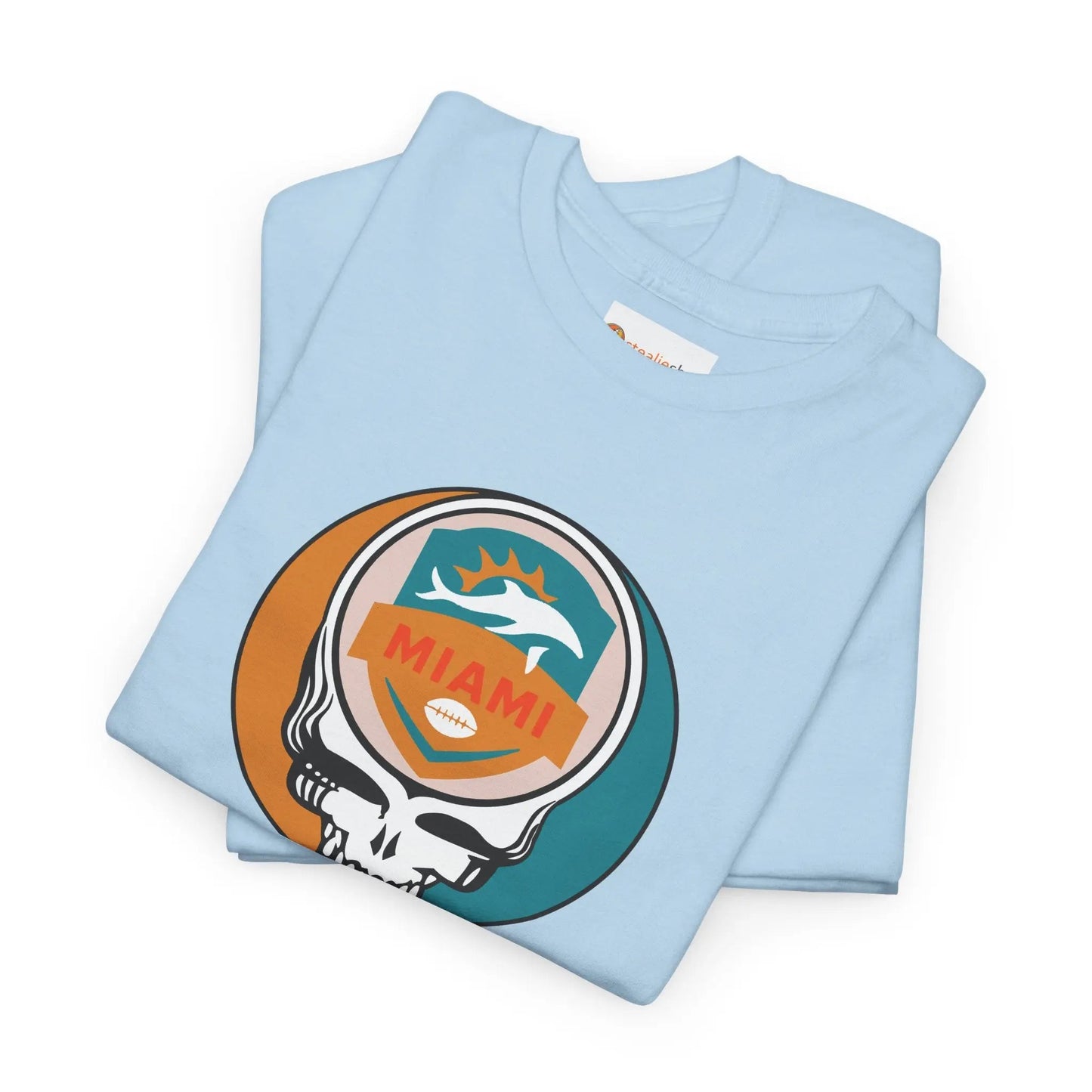 Miami Dolphins Steal Your Face Football Edition T-Shirt The Gridiron Collection