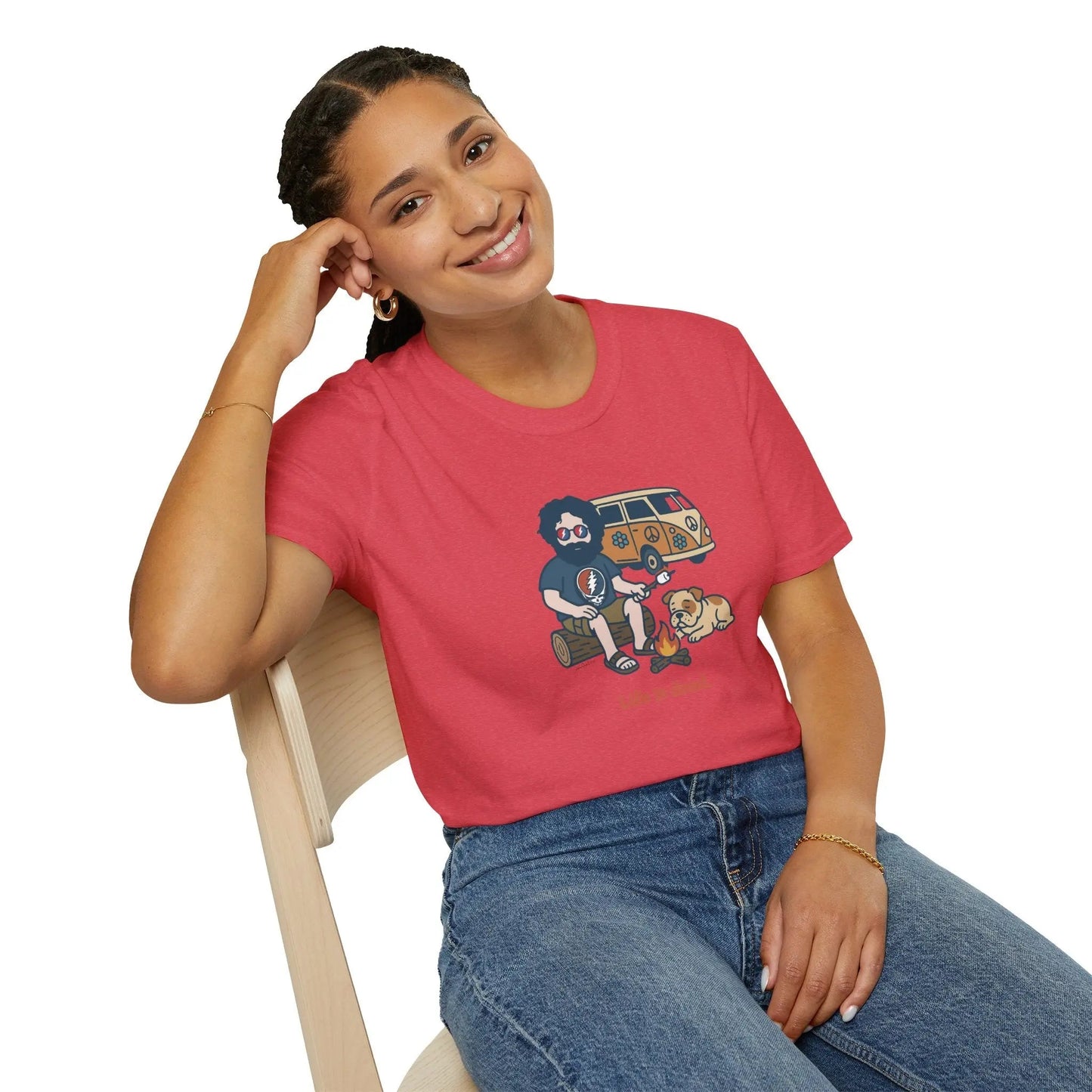 Grateful Dead Life is Dead Soft-Style T-Shirt Campin' Jerry
