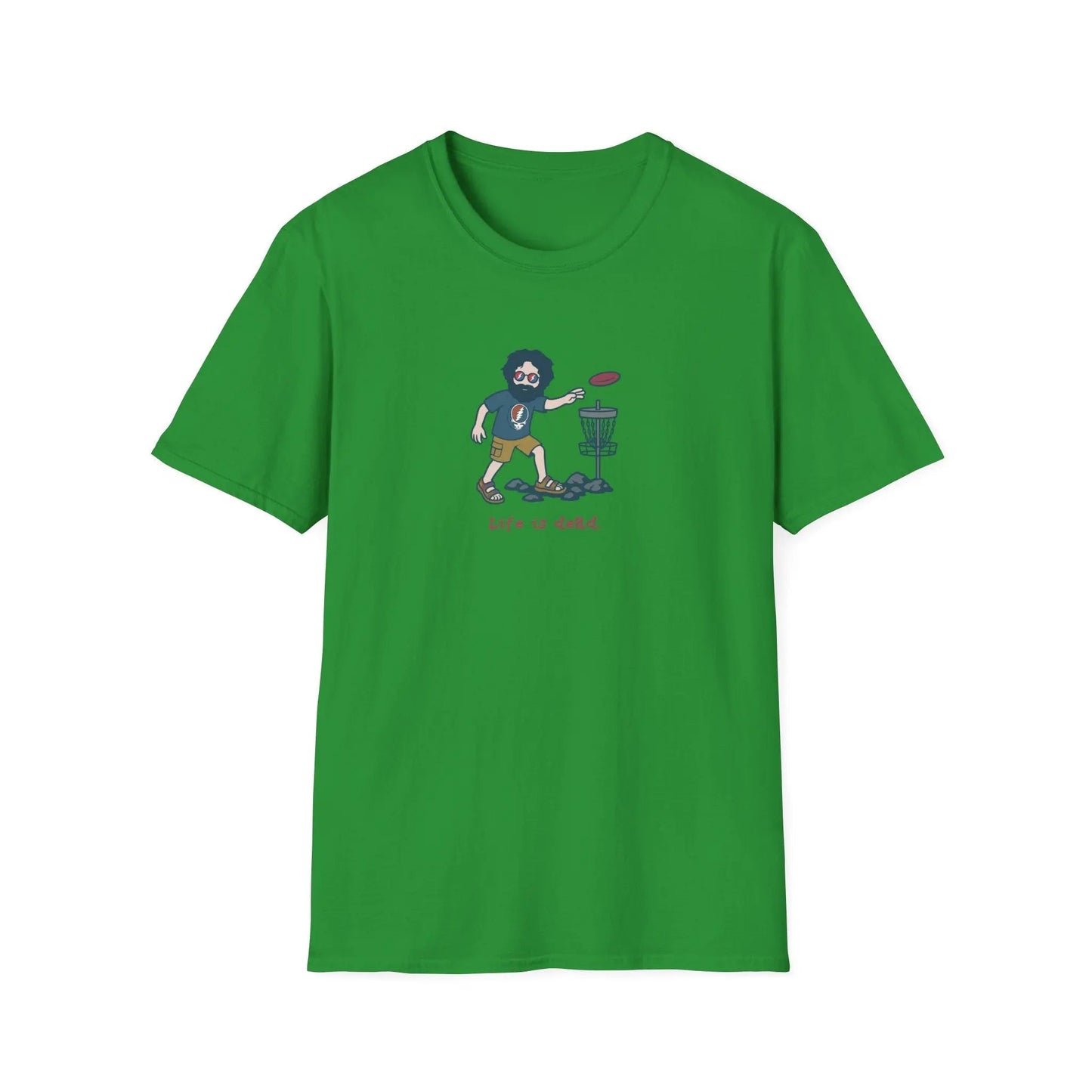 Disc Golfing Jerry Life is Dead T-Shirt Grateful Dead