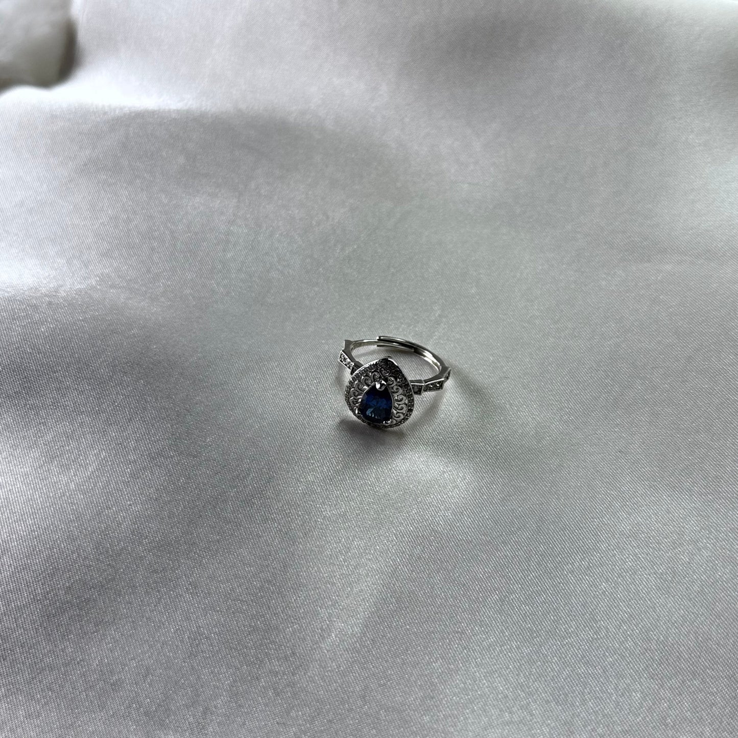 Sapphire Removable Head Fidget Ring 925 Sterling Silver