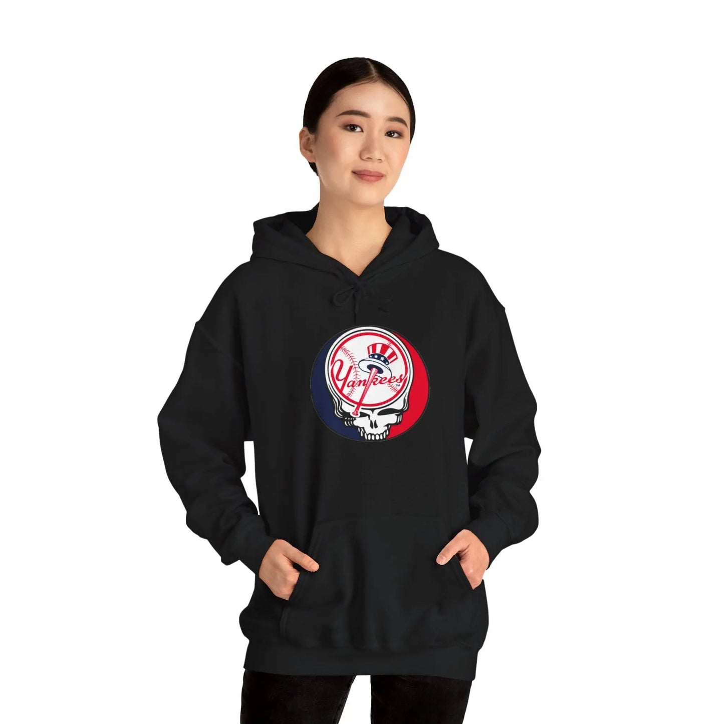 Grateful Dead Unisex Heavy Blend Hoodie MLB The Ballpark Collection New York Baseball Edition