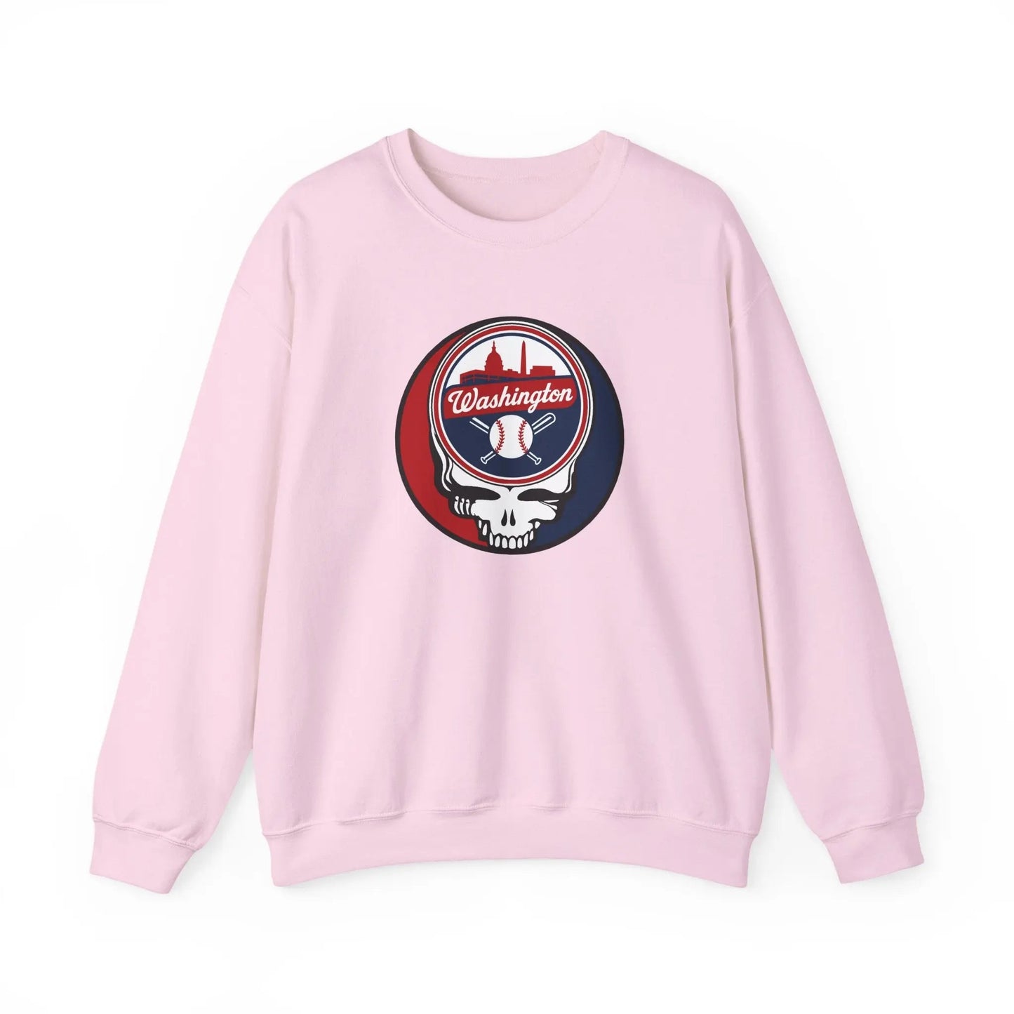 Washington Baseball Edition Grateful Dead Stealie Crewneck Sweatshirt The Ballpark Collection