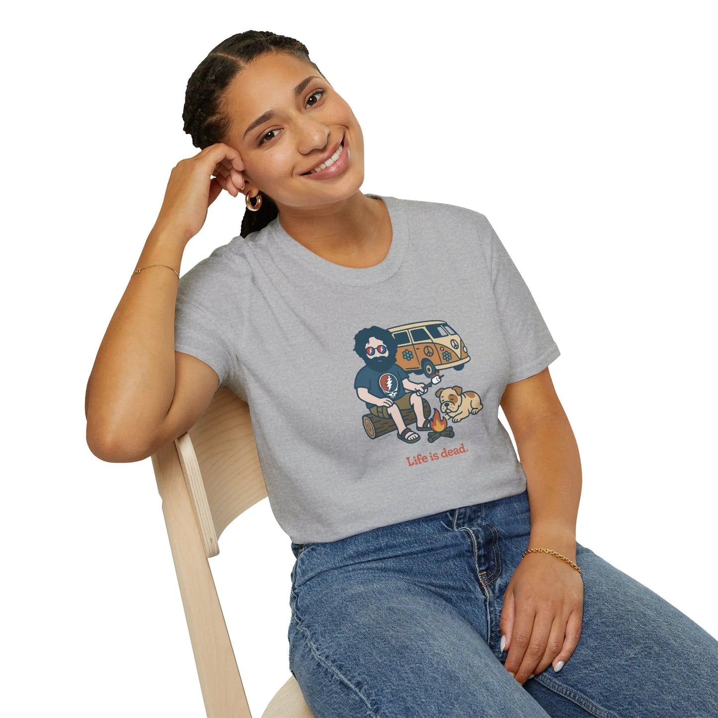 Grateful Dead Life is Dead Soft-Style T-Shirt Campin' Jerry