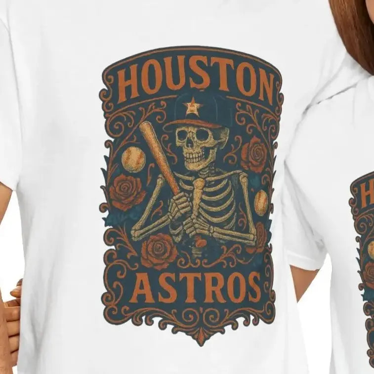 Houston Astros Retro Poster Art T-shirt Baseball The Ballpark Collection