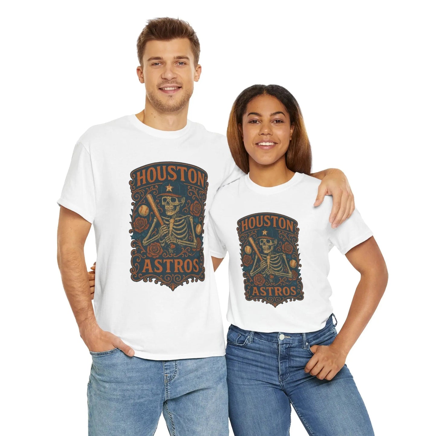 Houston Astros Retro Poster Art T-shirt Baseball The Ballpark Collection