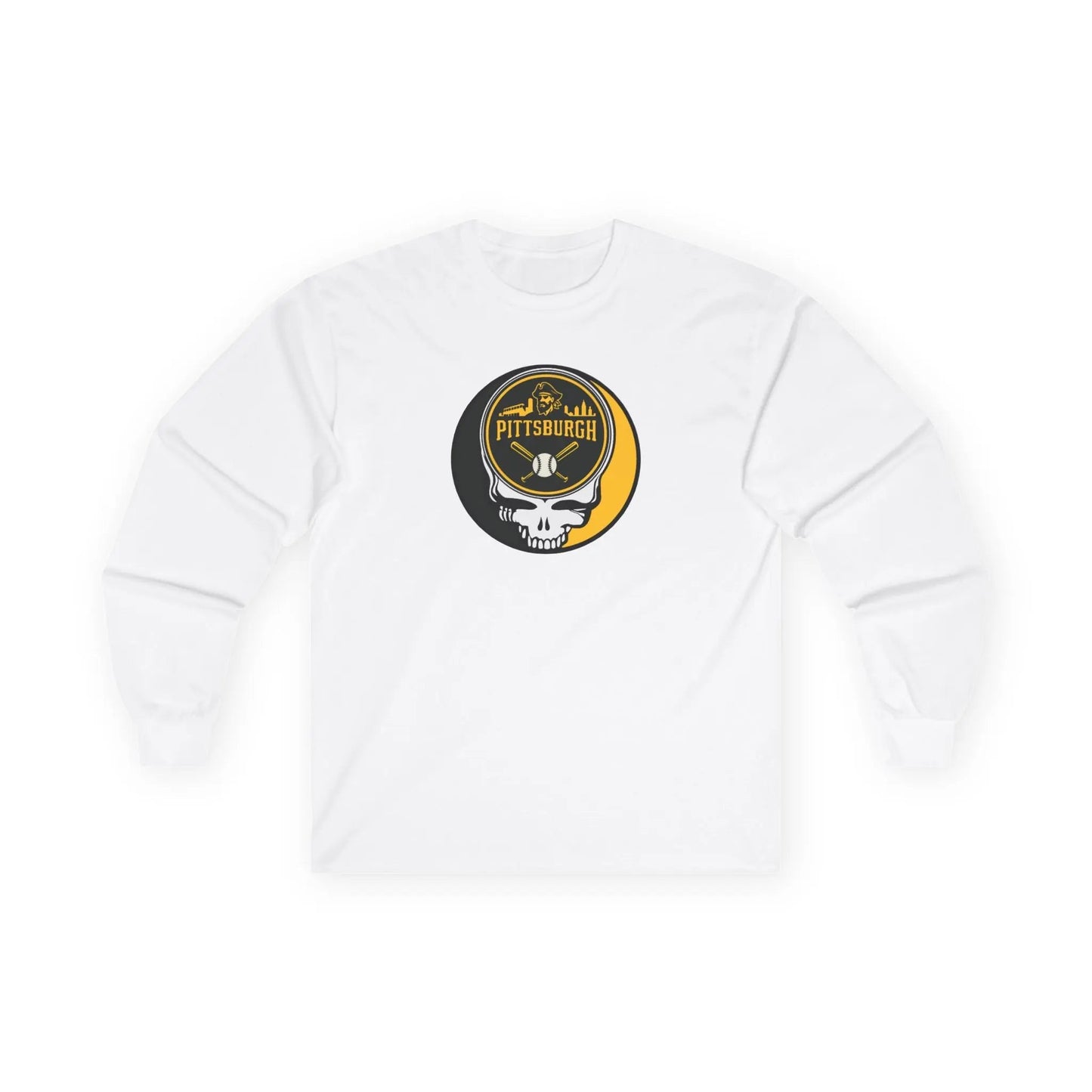 Grateful Dead Long Sleeve Tee Ultra-Cotton Pittsburgh Baseball Edition The Ballpark Collection