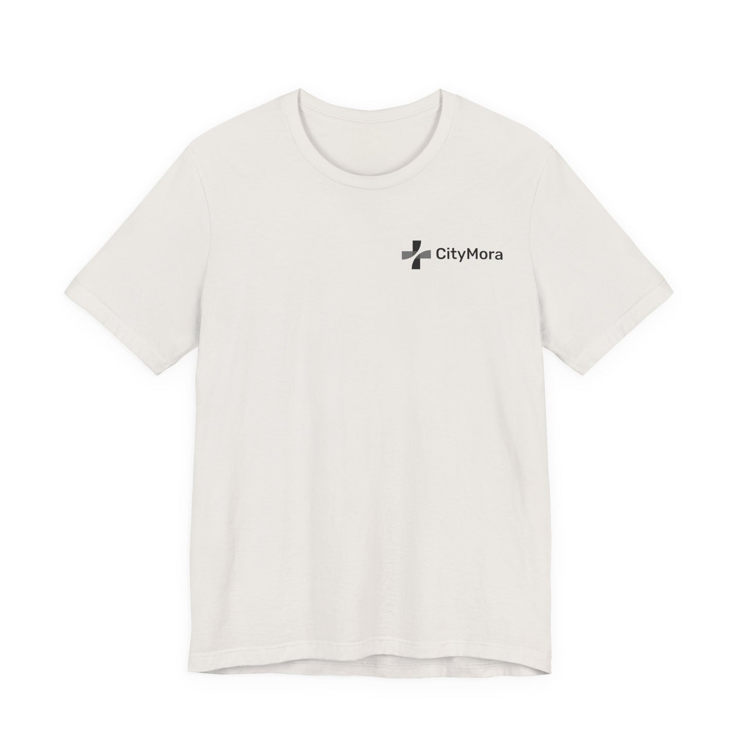 Casual Unisex Tee - 'CityMora' Motivational Short Sleeve Shirt - Black