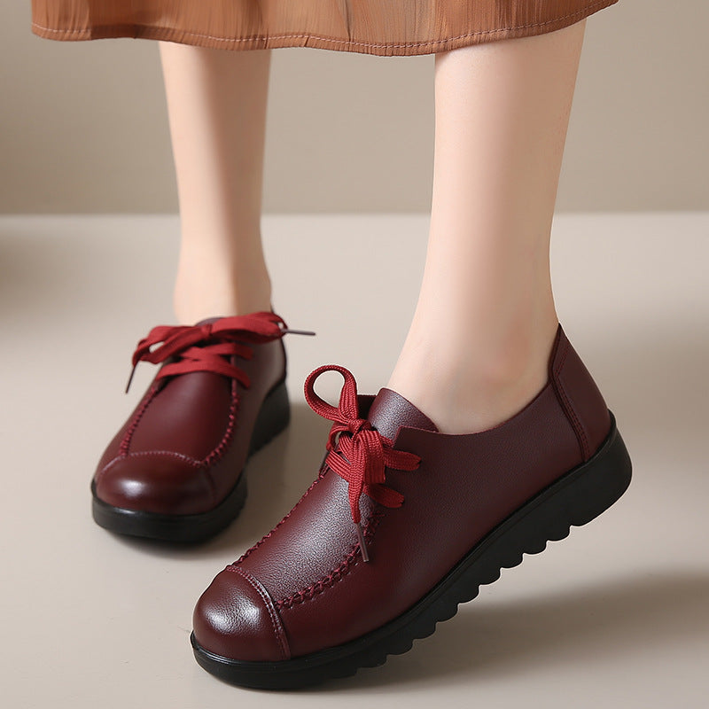 Women’s Black Flat Soft Sole Anti-Slip Work Shoes