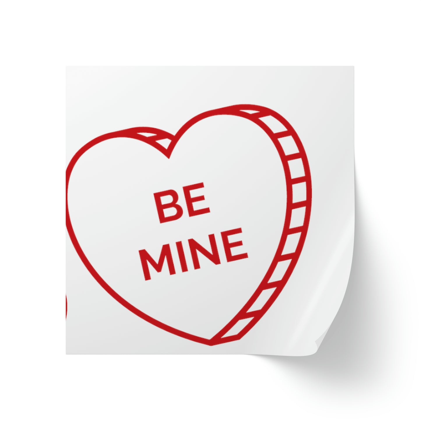 Valentine's day Be mine heart Square Sticker Label Roll