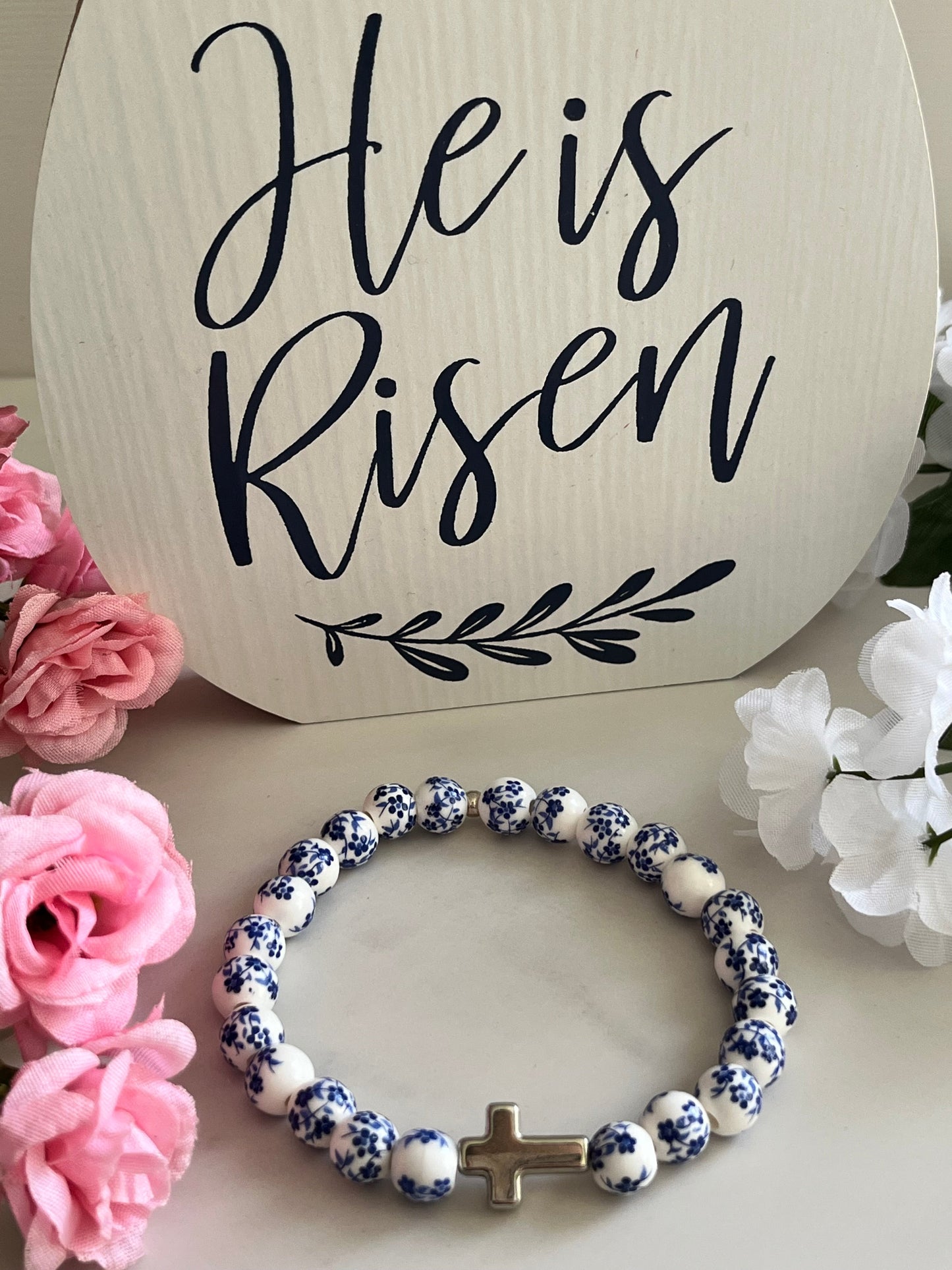 Faith-Inspired Cross Bead Bracelet Collection Jewelry
